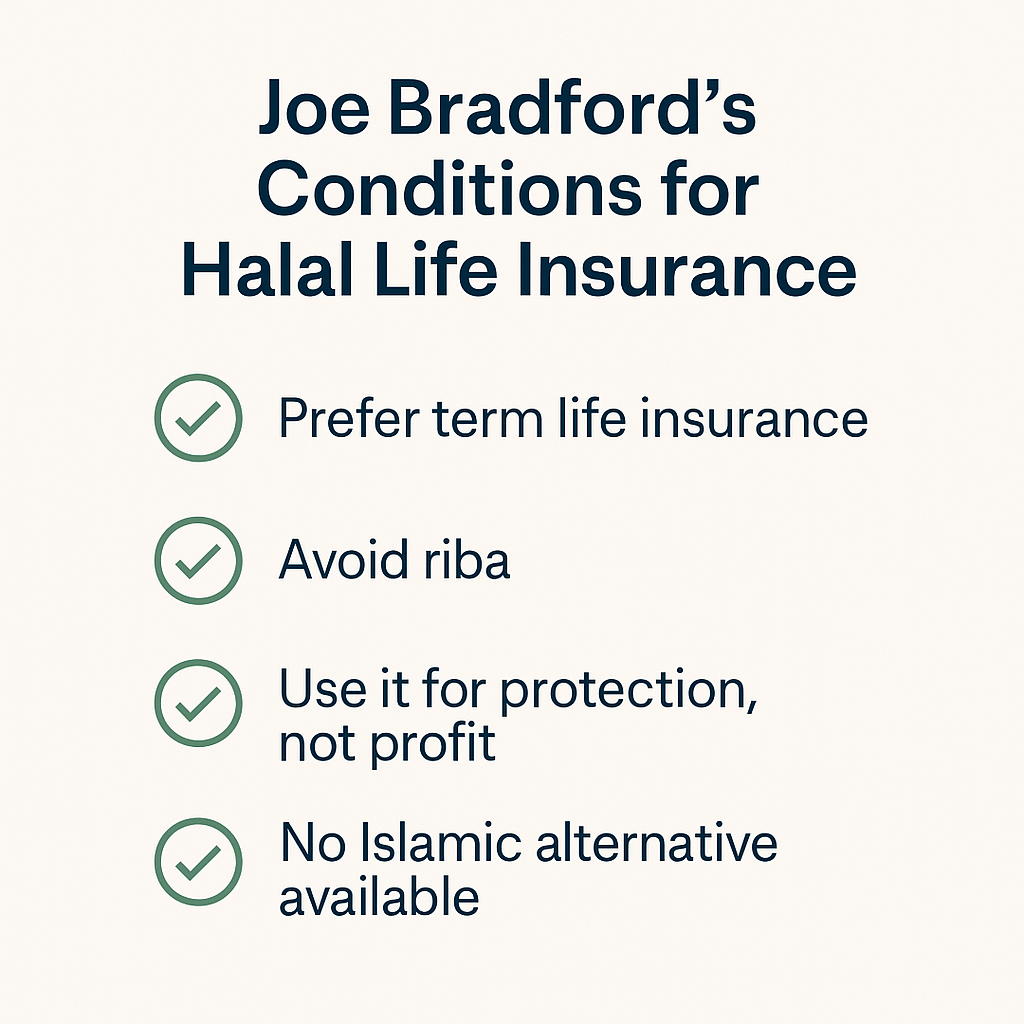 Is Life Insurance Halal? Why Joe Bradford Says Yes (With Conditions)